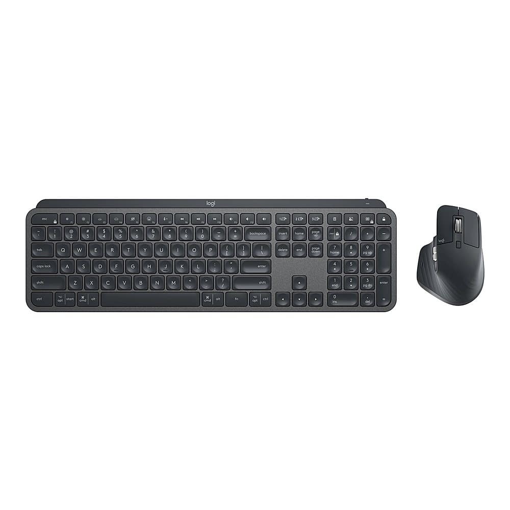 Logitech - MX Keys Combo for Business Full-size Wireless Scissor Keyboard and Mouse Bundle for Windows/Mac/Chrome/Linux - Gr…