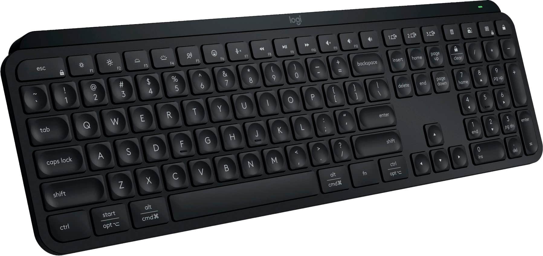 Logitech - MX Keys S Universal Full-size Wireless Scissor Keyboard for PC and Mac with Backlit keys - Black product image