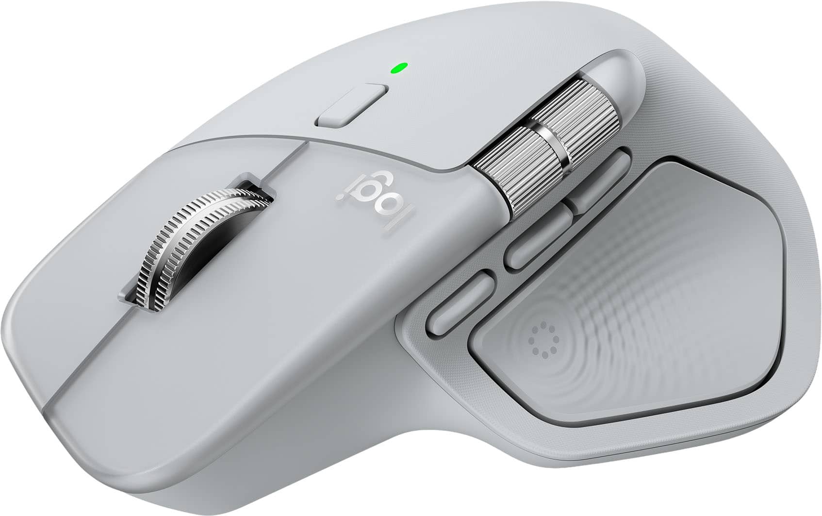 Logitech - MX Master 4 Wireless Laser Ergonomic Mouse with Advanced Performance Haptic Feedback - Wireless - Pale Gray produ…