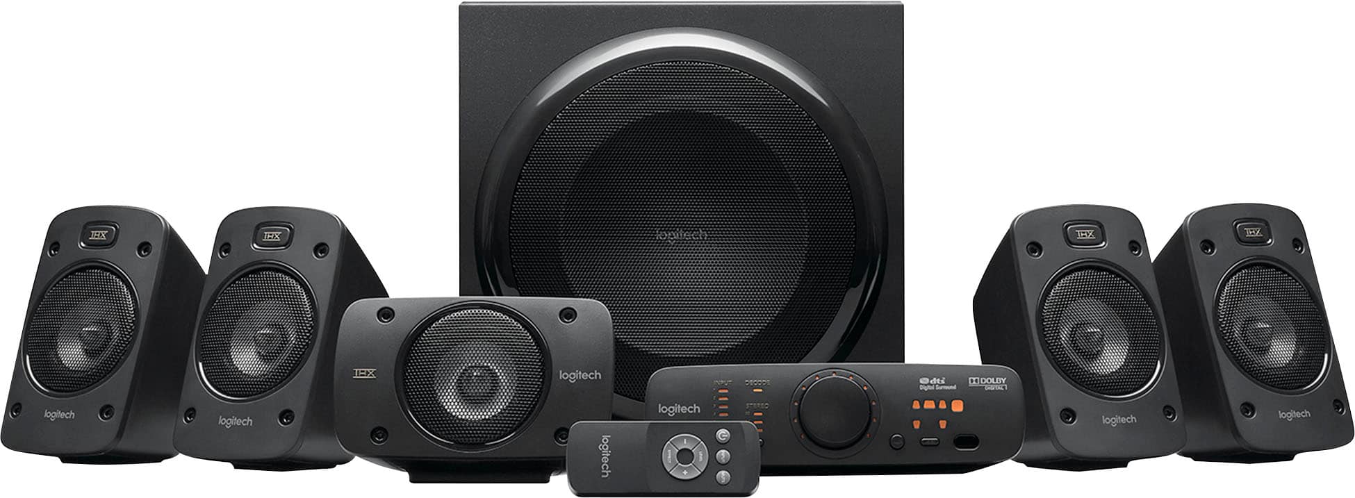 Logitech - Z906 5.1-Channel Satellite Surround Sound Speaker System (6-Piece) - Black product image