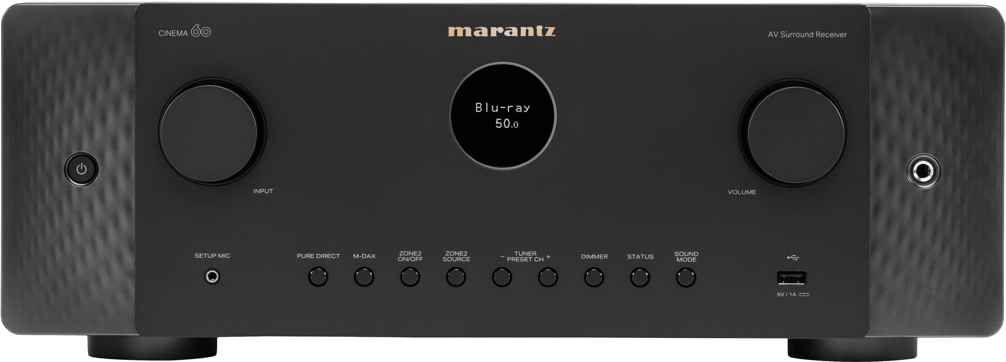 Marantz - Cinema 60 100W 7.2-Ch Bluetooth Capable with HEOS 8K Ultra HD HDR Compatible A/V Home Theater Receiver with Alexa…
