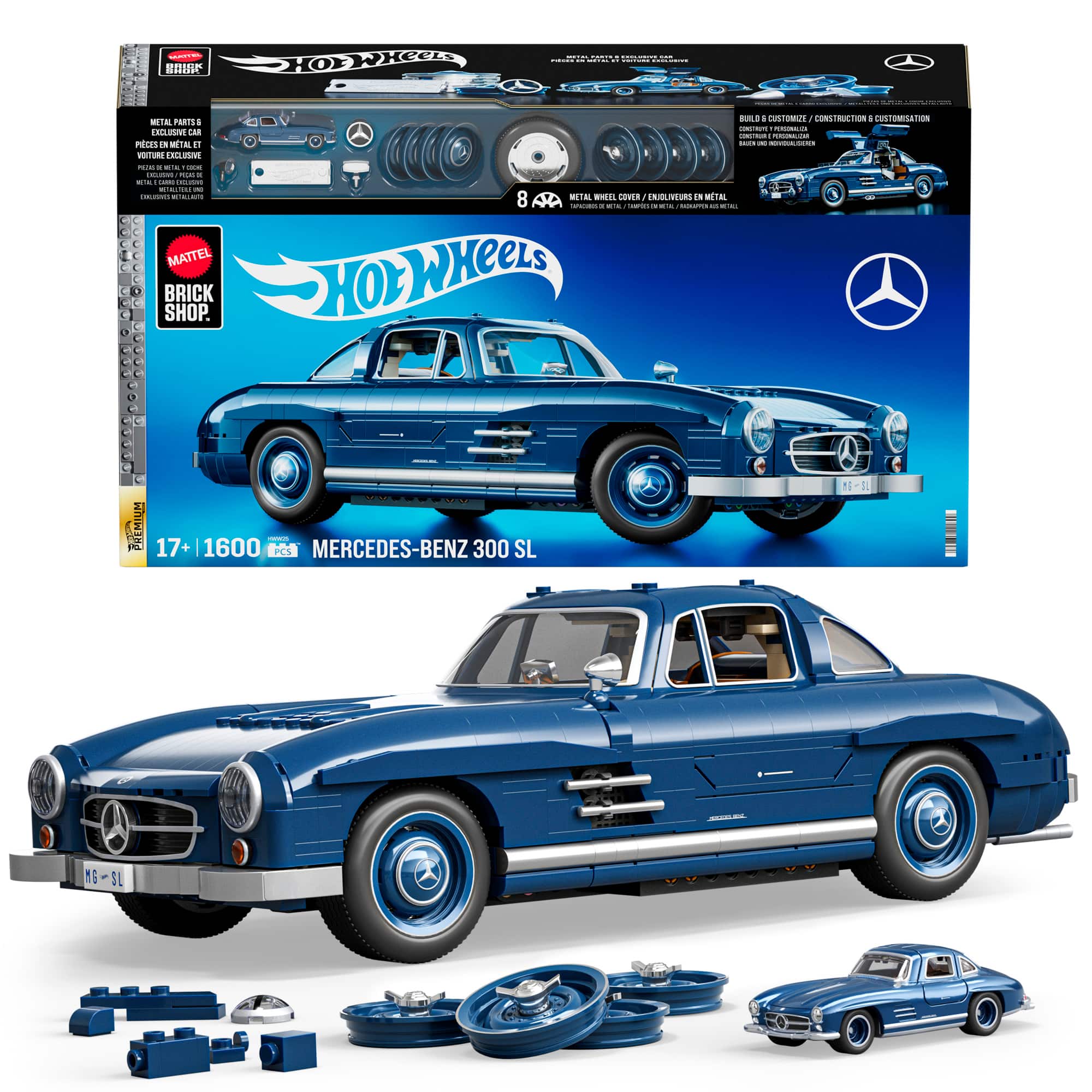 Mattel Brick Shop - Hot Wheels Collectible Mercedez Benz 300 SL product image