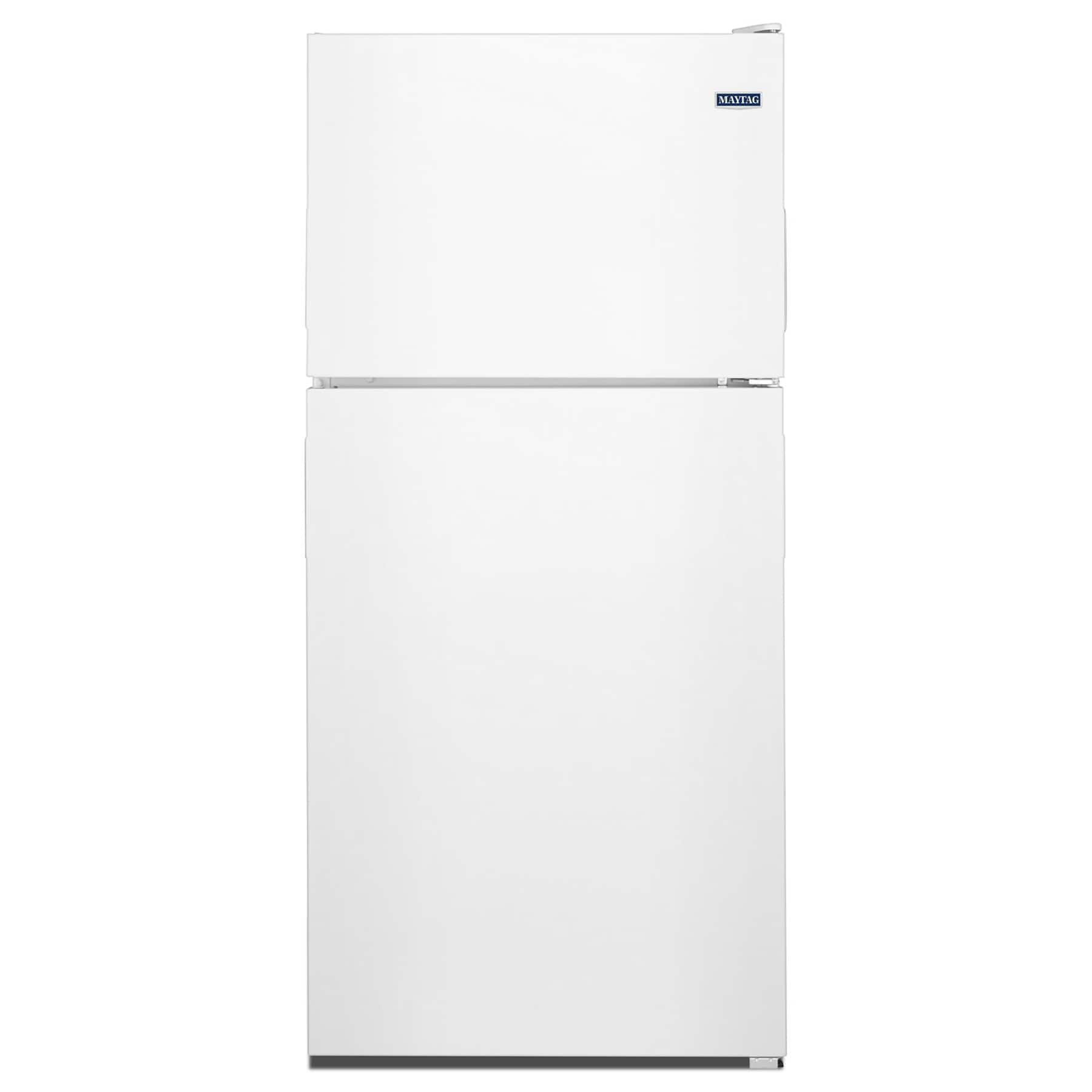Maytag - 18 Cu. Ft. Wide Top Freezer Refrigerator with PowerCold Feature and BrightSeries LED Lighting - White product image