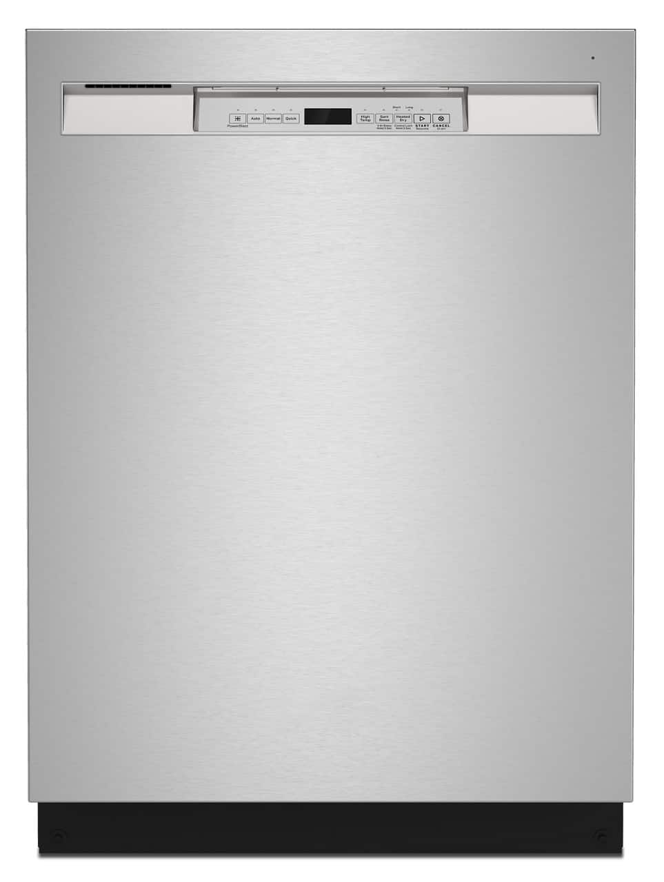 Maytag - 24" Front Control Built-In Stainless Steel Tub Dishwasher with Dual Power Filtration, PowerBlast Cycle, 50 dBA - St…