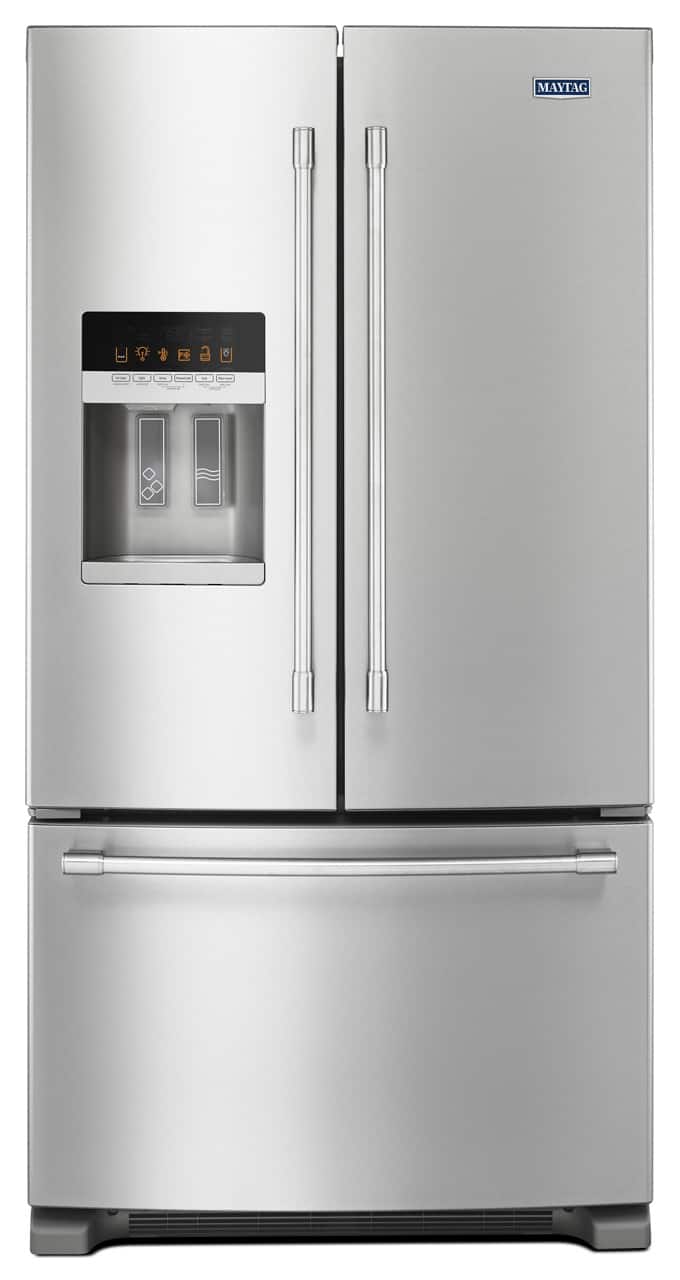 Maytag - 25 Cu. Ft. 36- Inch Wide French Door Refrigerator with PowerCold Feature - Stainless Steel product image