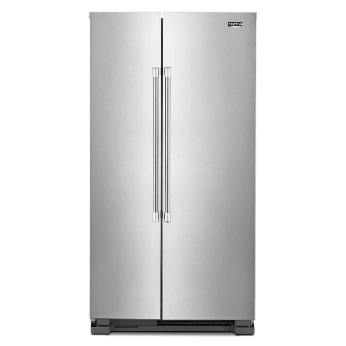Maytag - 25 Cu. Ft. Side-by-Side Freestanding Refrigerator with Humidity-Controlled FreshLock Crisper - Fingerprint-Resistan…