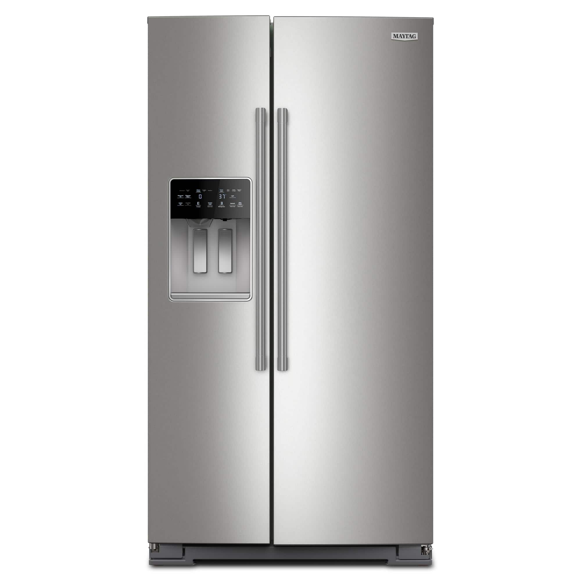 Maytag - 28.7 Cu. Ft. Side-by-Side Built-in Refrigerator with Arctic Blue Interior - Stainless Steel product image