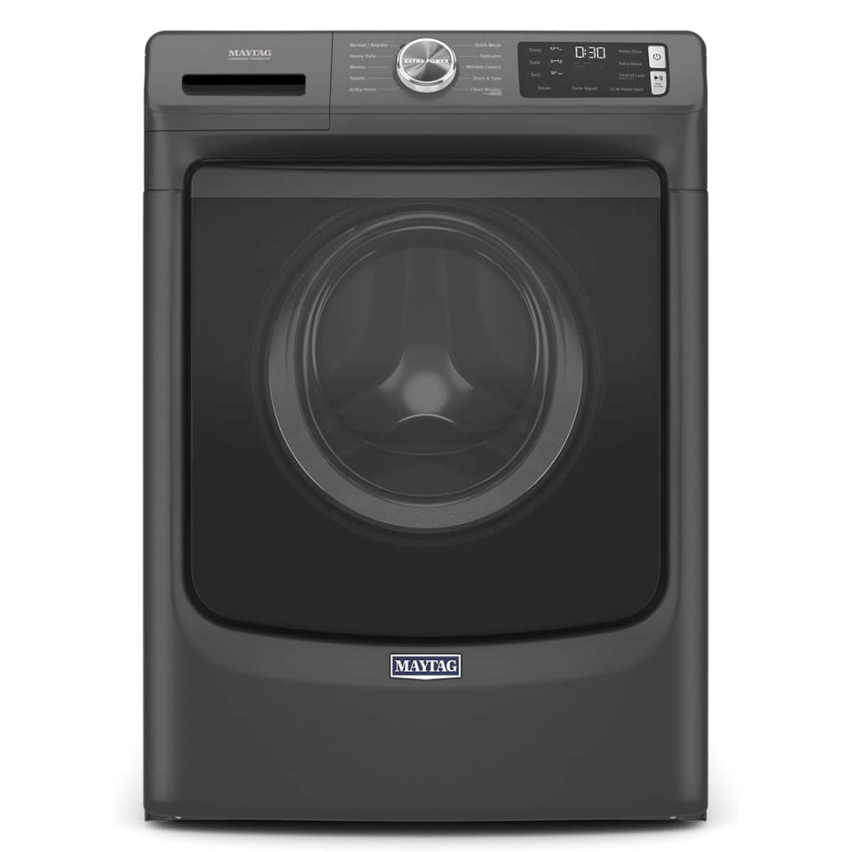 Maytag - 4.5 Cu. Ft. High-Efficiency Stackable Front Load Washer with Steam and Fresh Spin - Volcano Black product image