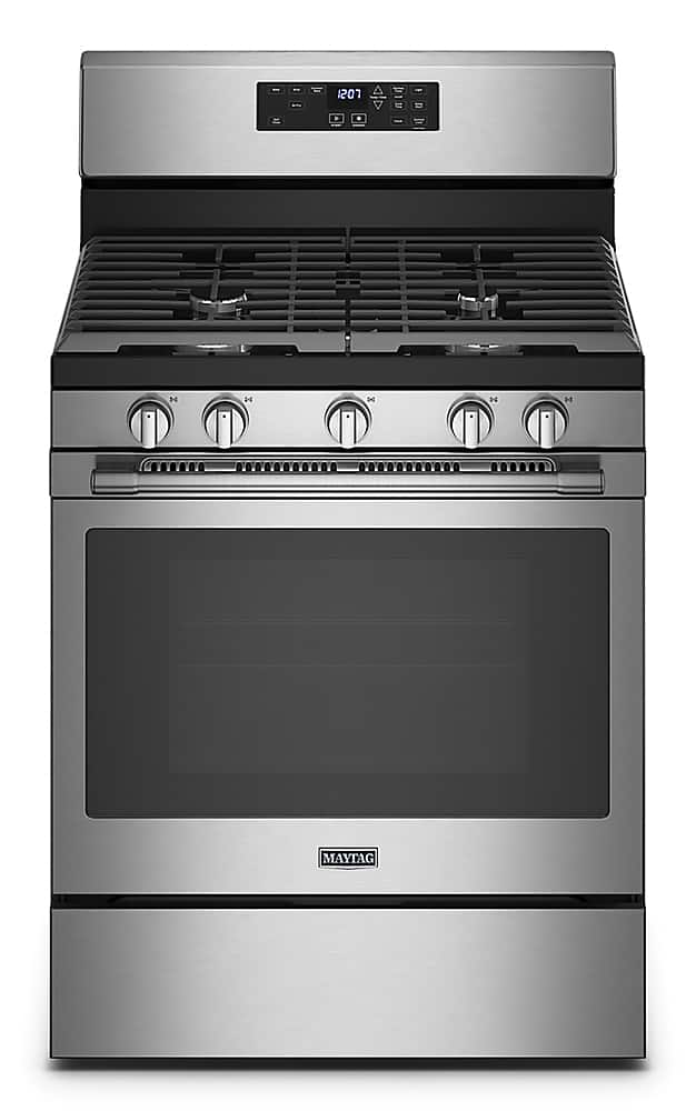 Maytag - 5.0 Cu. Ft. Gas Range with Air Fry for Frozen Food and Air Fry Basket - Stainless Steel product image