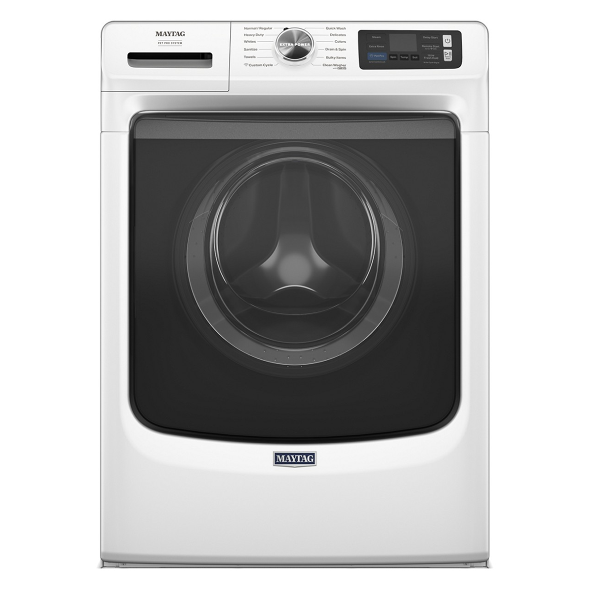 Maytag - 5.0 Cu. Ft. High-Efficiency Smart Front Load Washer with Steam and Pet Pro System - Midnight Steel product image