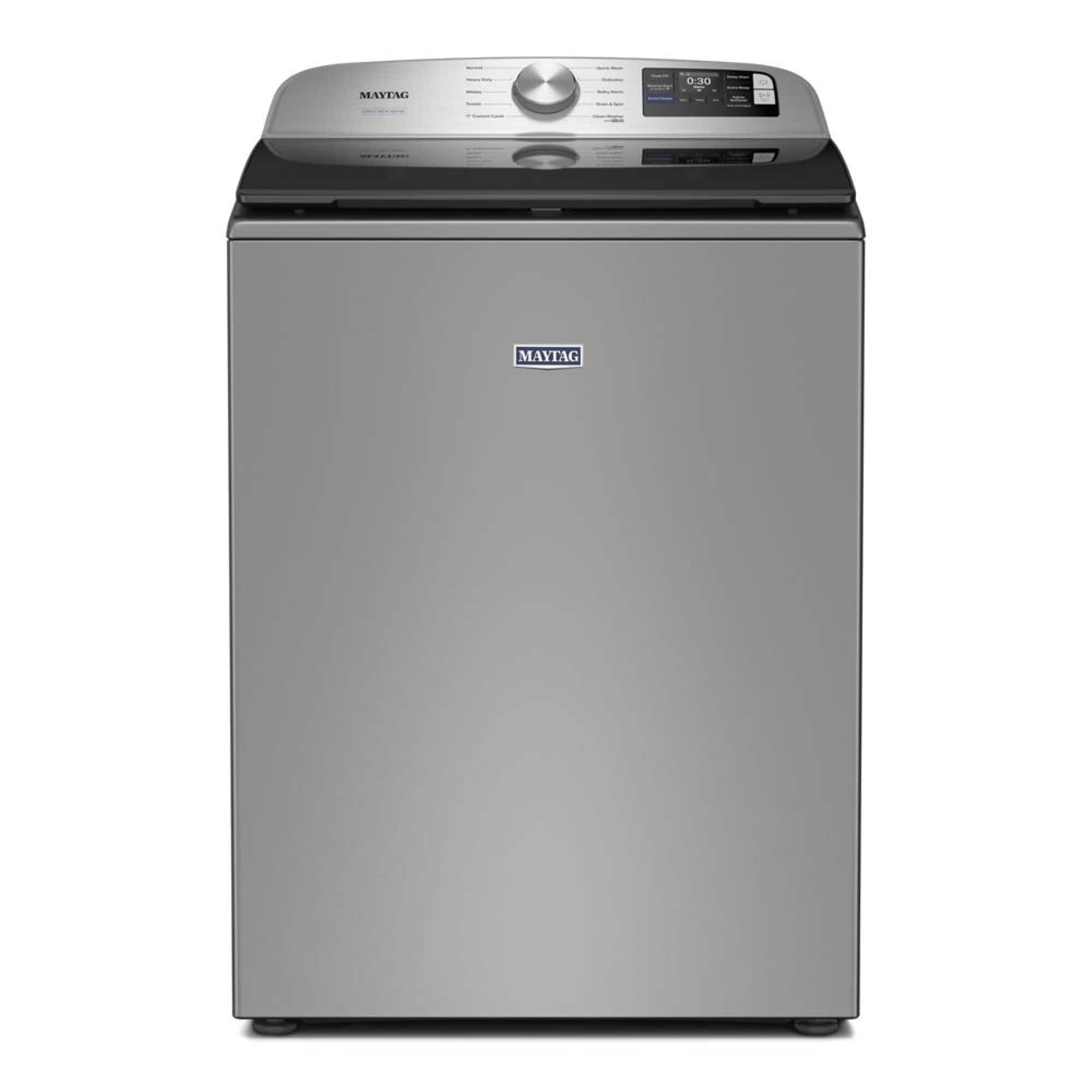 Maytag - 5.3 Cu. Ft. Smart Top Load Impeller Washer with Extra Power - Classic SIlver product image