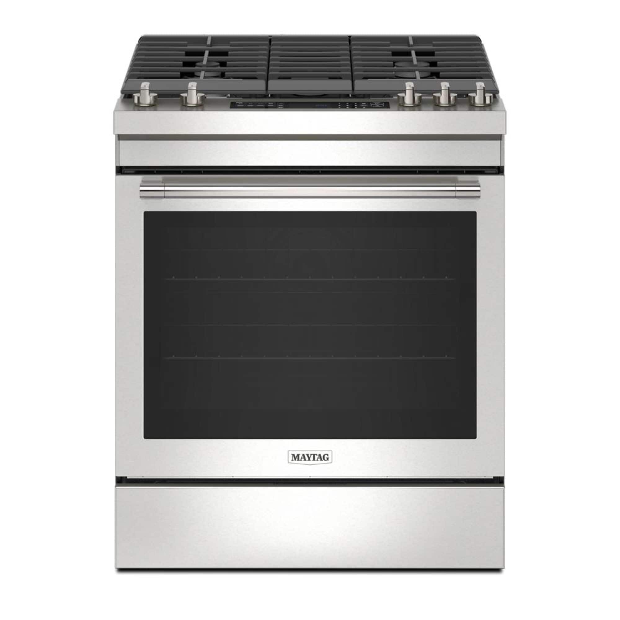 Maytag - 6.4 Cu. Ft. Slide-In Gas Range with Air Fry - Stainless Steel product image