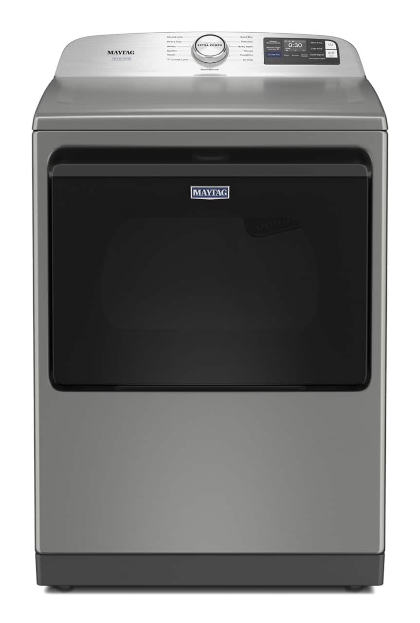 Maytag - 7.4 Cu Ft. Smart Electric Dryer with Pet Pro Option and Extra Power - Classic SIlver product image
