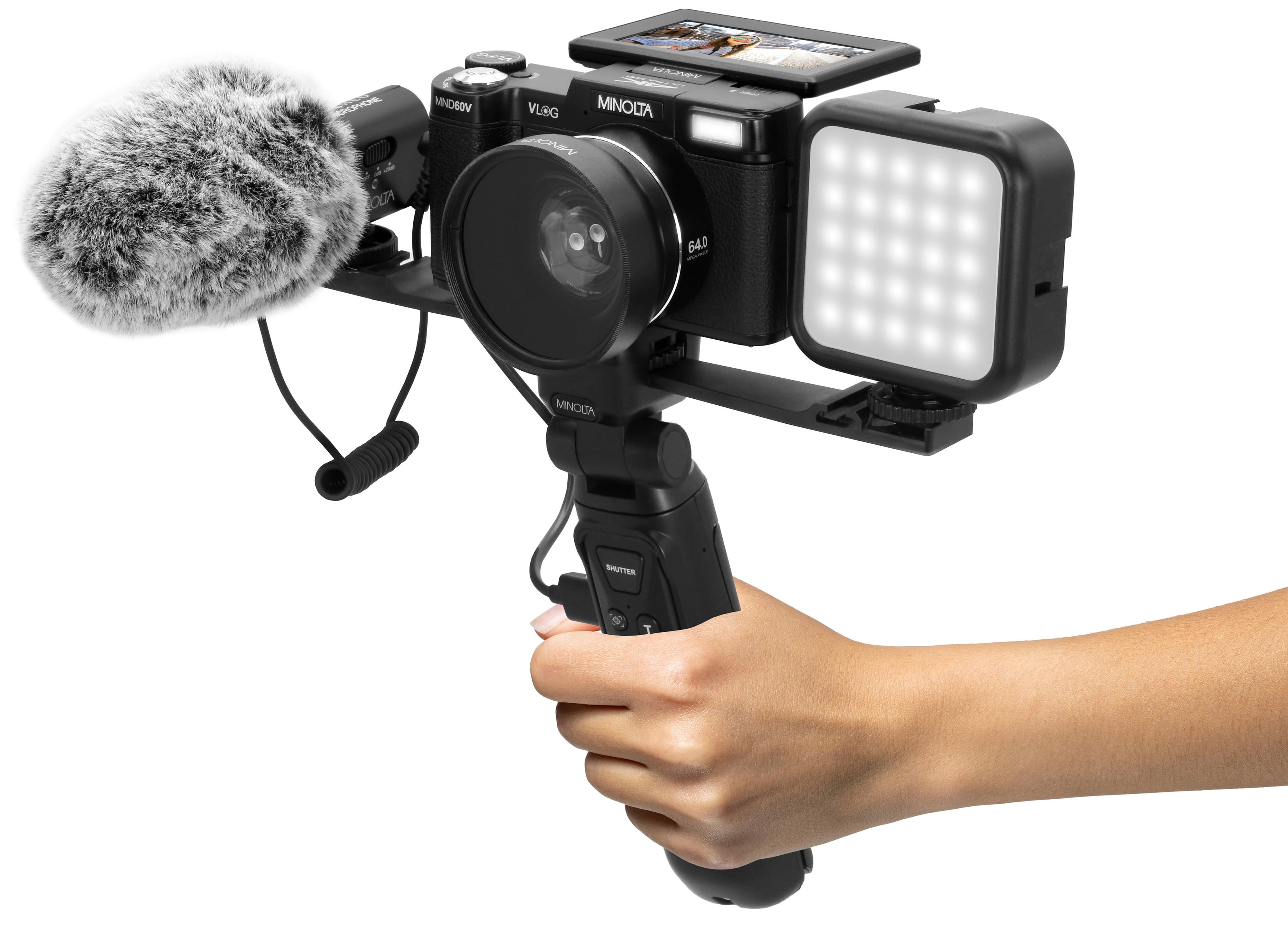 Minolta - VLOG MND60V 64.0 Megapixel 4K Video Digital Camera Kit for Content Creators and Vloggers - Black product image