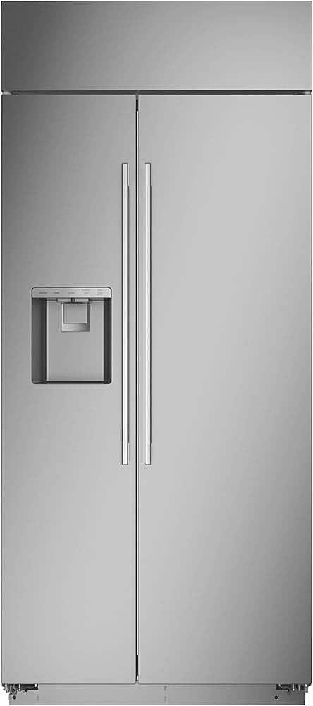 Monogram - 20.4 Cu. Ft. Side-by-Side Built-In Smart Refrigerator with Dispenser - Stainless Steel product image