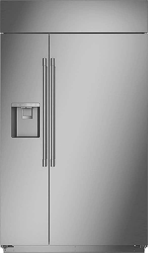 Monogram - 28.8 Cu. Ft. Side-by-Side Built-In Smart Refrigerator with Dispenser - Stainless Steel product image