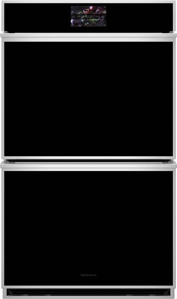 Monogram - 30" Built-In Double Electric Convection Wall Oven with LCD Controls and Wi-Fi powered by SmartHQ - Stainless Stee…
