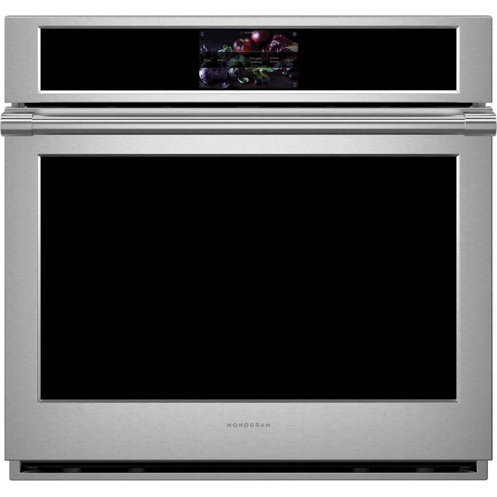 Monogram - 30" Built-In Single Electric Convection Wall Oven with European Convection and LCD Controls - Stainless Steel pro…