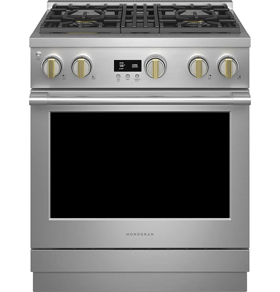 Monogram - 5.7 Cu. Ft. Freestanding Gas Convection Range with Steam Cleaning and 4 Burners - Stainless Steel product image