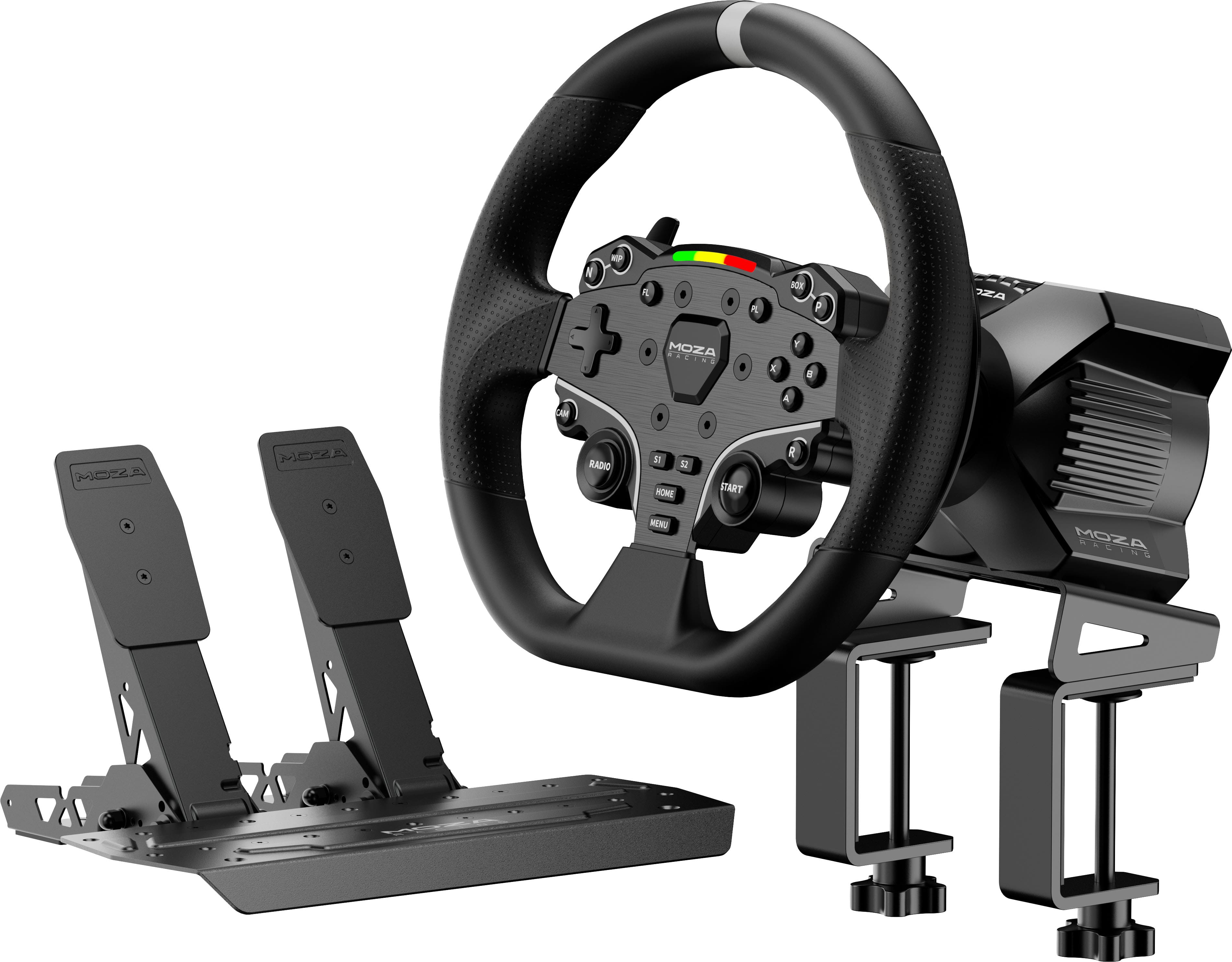 Moza Racing - R3 Direct Drive Sim Racing Bundle with 3.9Nm of force for Windows (Pedals, Wheelbase, Wheel) - Black product i…