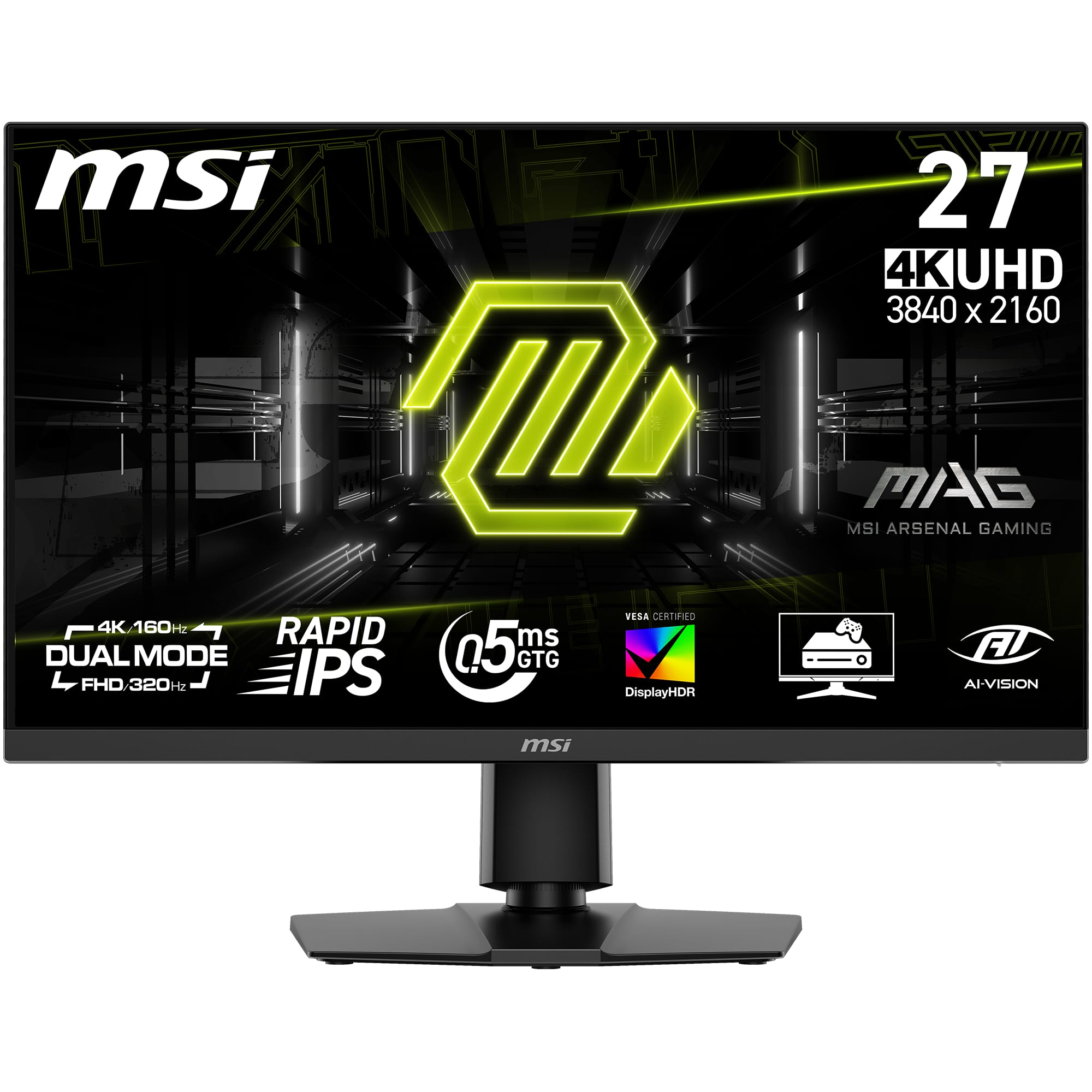 MSI - MAG 272URDF E16 27" Rapid IPS LCD UHD 160Hz/FHD 320Hz 0.5ms FreeSync Gaming Monitor with HDR400 (DisplayPort, HDMI) -…