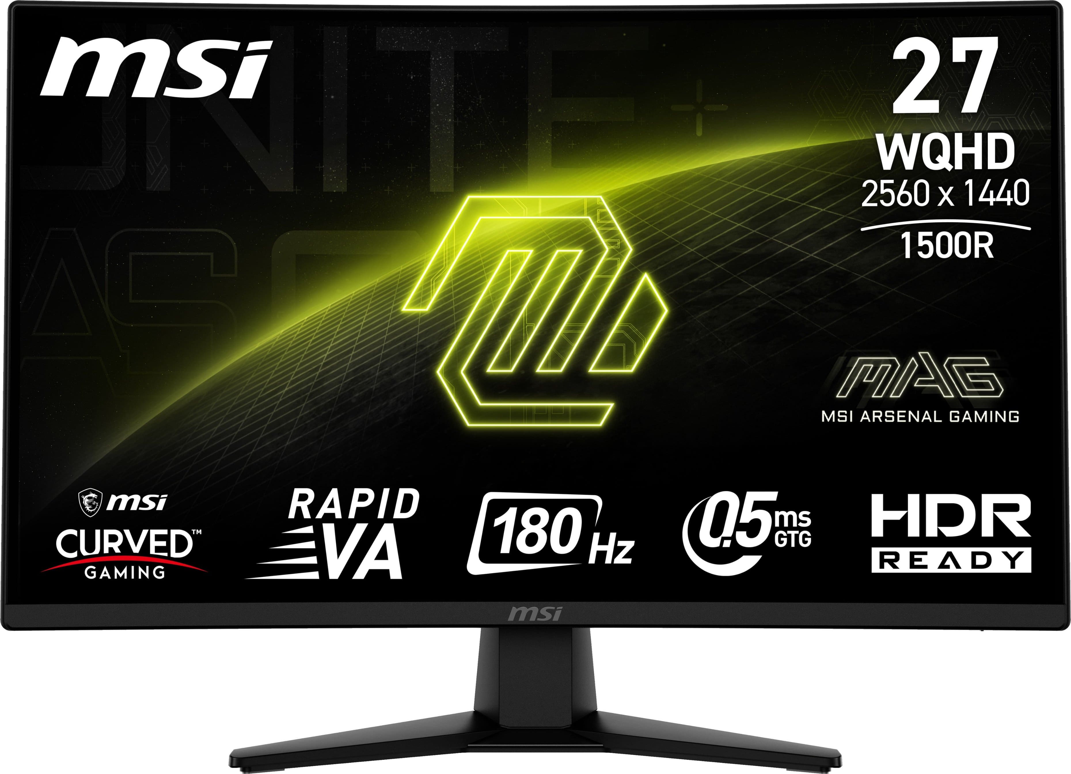 MSI - MAG 274CQFB E18 27" Curved 180Hz 0.5ms Adaptive Sync Gaming Monitor with HDR ready (DisplayPort,HDMI) - Black product…