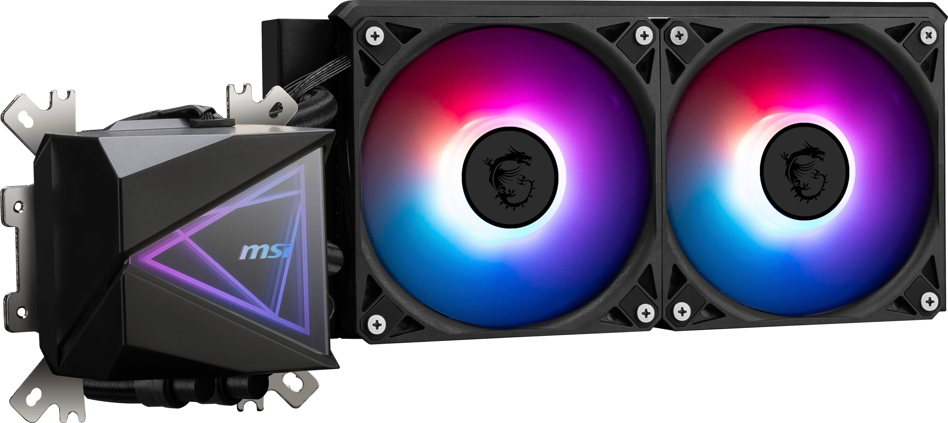 MSI - MAG Core Liquid I240 - AIO ARGB CPU Liquid Cooler - 240mm Radiator - 2x 120mm ARGB Gen 2 PWM Fans - Black product image