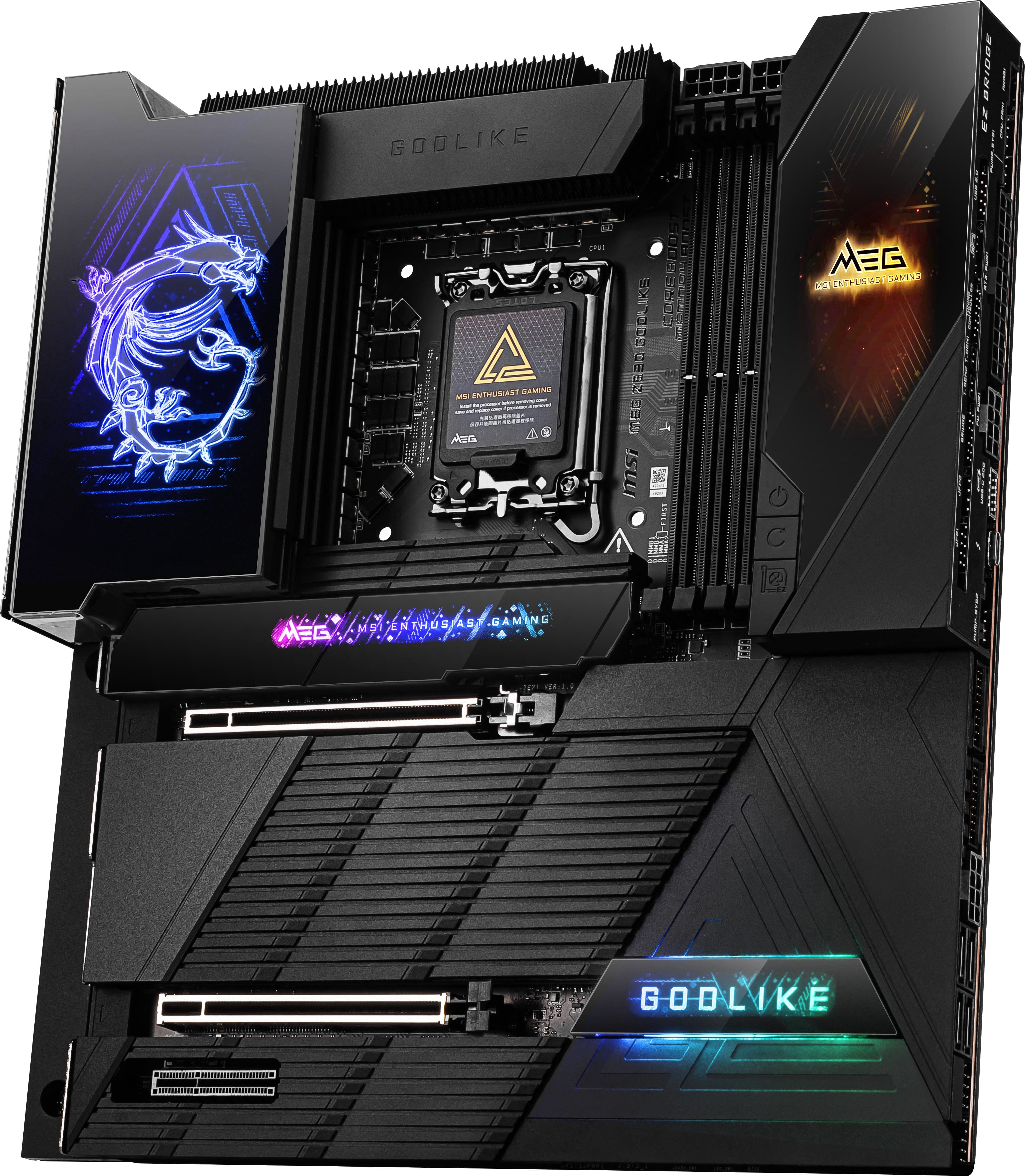 MSI - MEG Z890 GODLIKE (Socket 1851) Intel Z890 EATX DDR5 Wi-Fi 7 Motherboard - Black/Matt product image