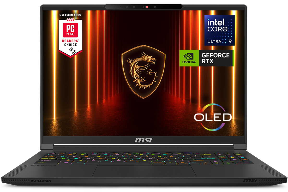 MSI - Stealth 16 AI 16" 240Hz QHD+ OLED Gaming Laptop - Intel U9-285H - NVIDIA GeForce RTX 5070 - 32GB Memory - 1TB SSD - Co…