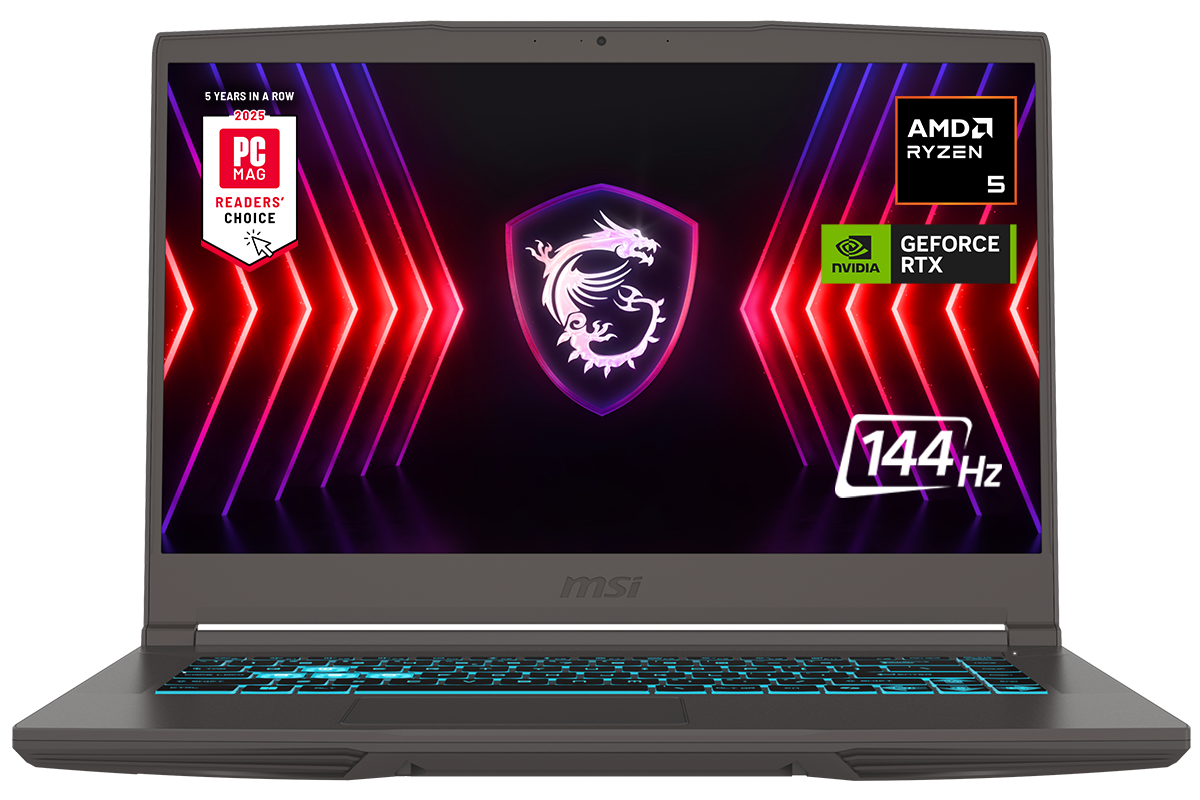 MSI - THIN A15 15.6" 144Hz FHD Gaming Laptop - AMD R5-7535HS - GeForce RTX 4050 - 8GB Memory - 512GBSSD - Black product image
