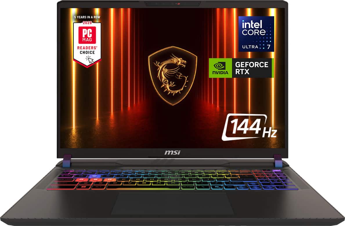MSI - Vector 16 HX AI 16" 144Hz FHD+ WUXGA Gaming Laptop - Intel Ultra 7-255HX - GeForce RTX 5070Ti -16GB Memory - 1TB SSD -…