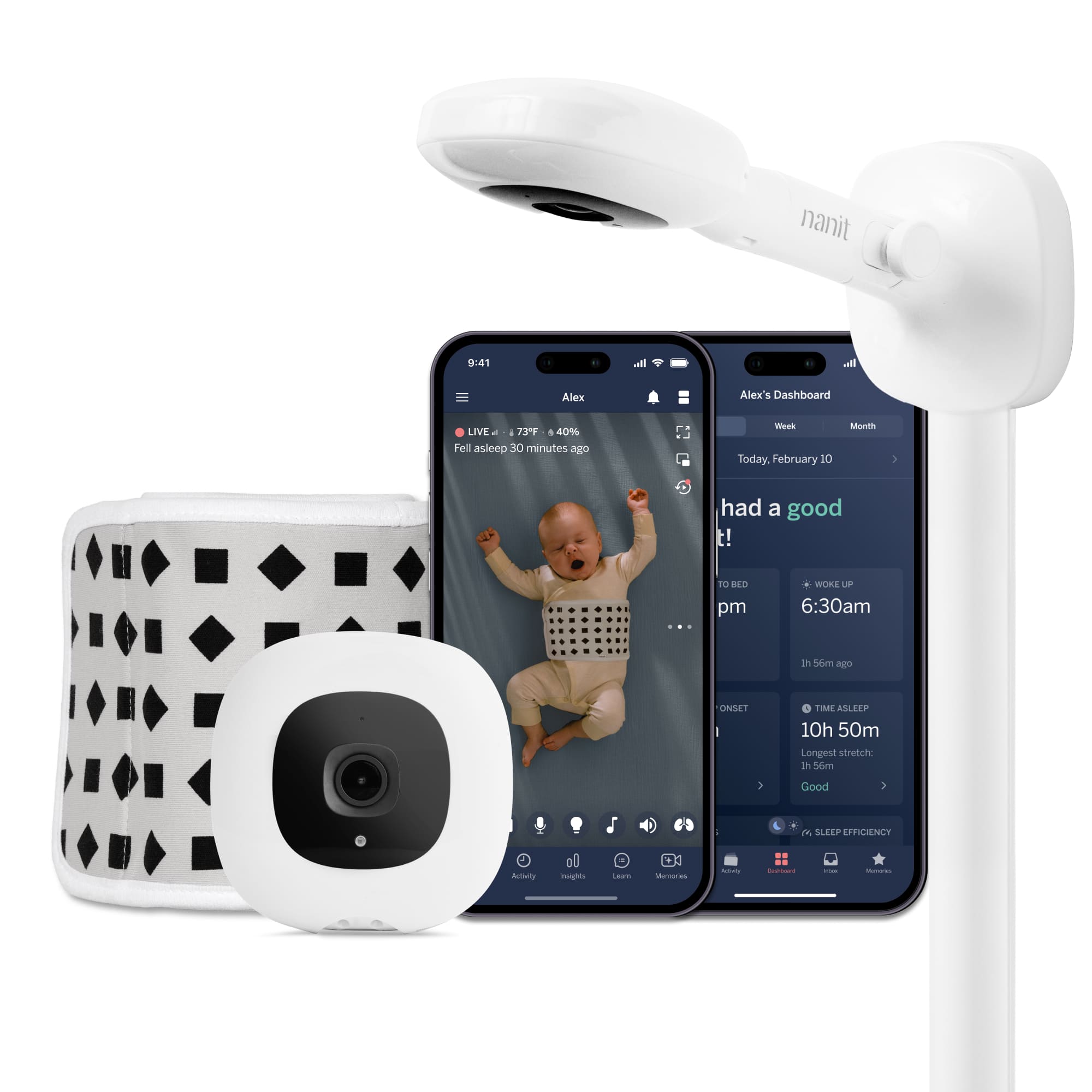 Nanit - Pro Smart Baby Monitor & Wall Mount - White product image
