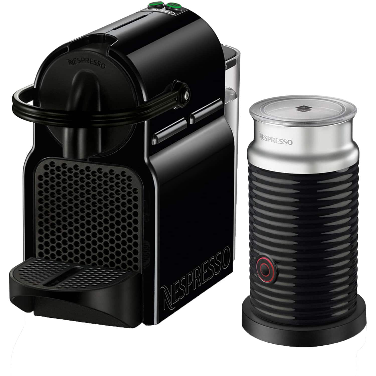 Nespresso - Inissia Espresso Machine with Aeroccino Milk Frother by DeLonghi - Intense Black product image
