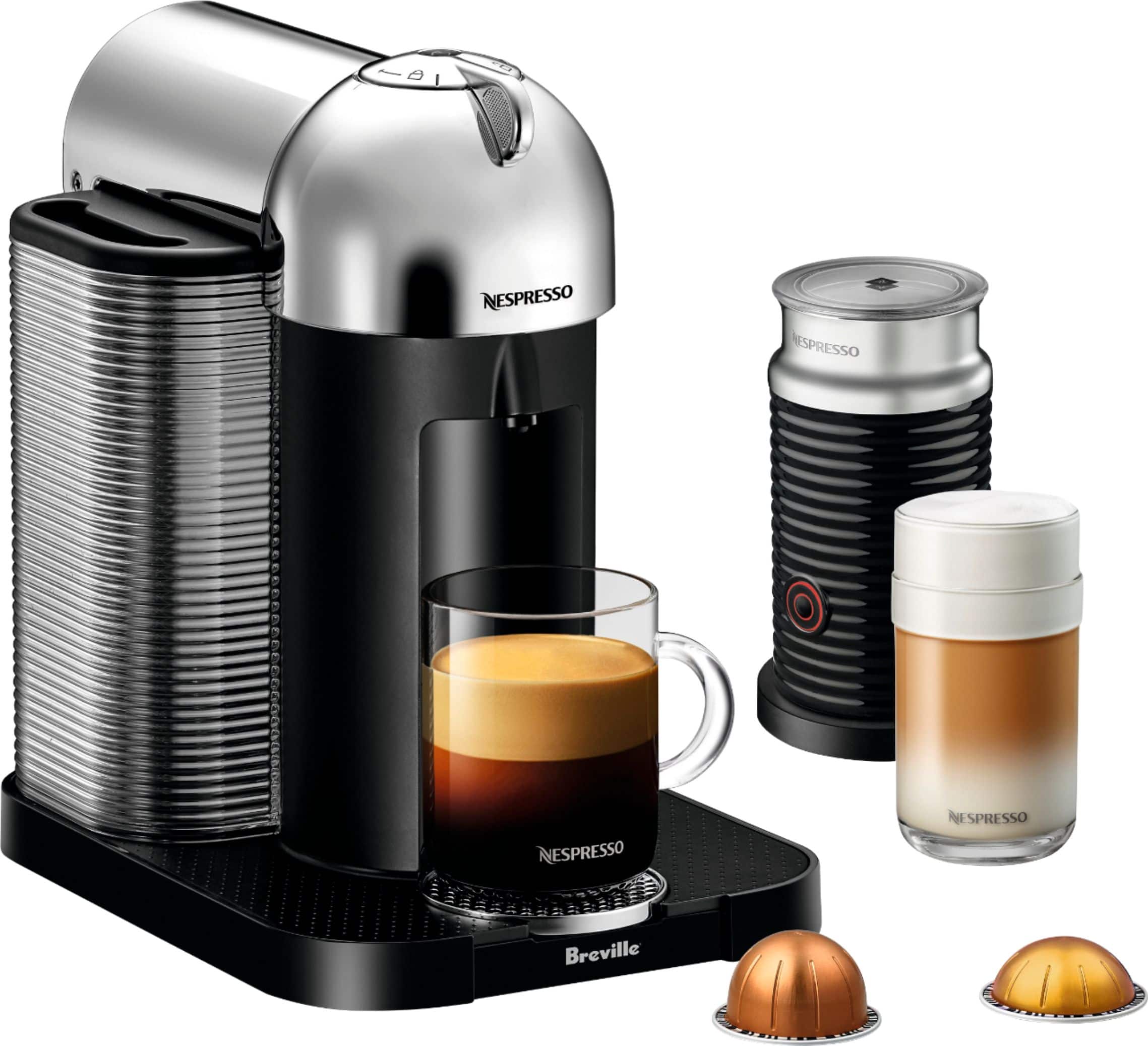 Nespresso - Vertuo by Breville with Aeroccino3 - Chrome product image