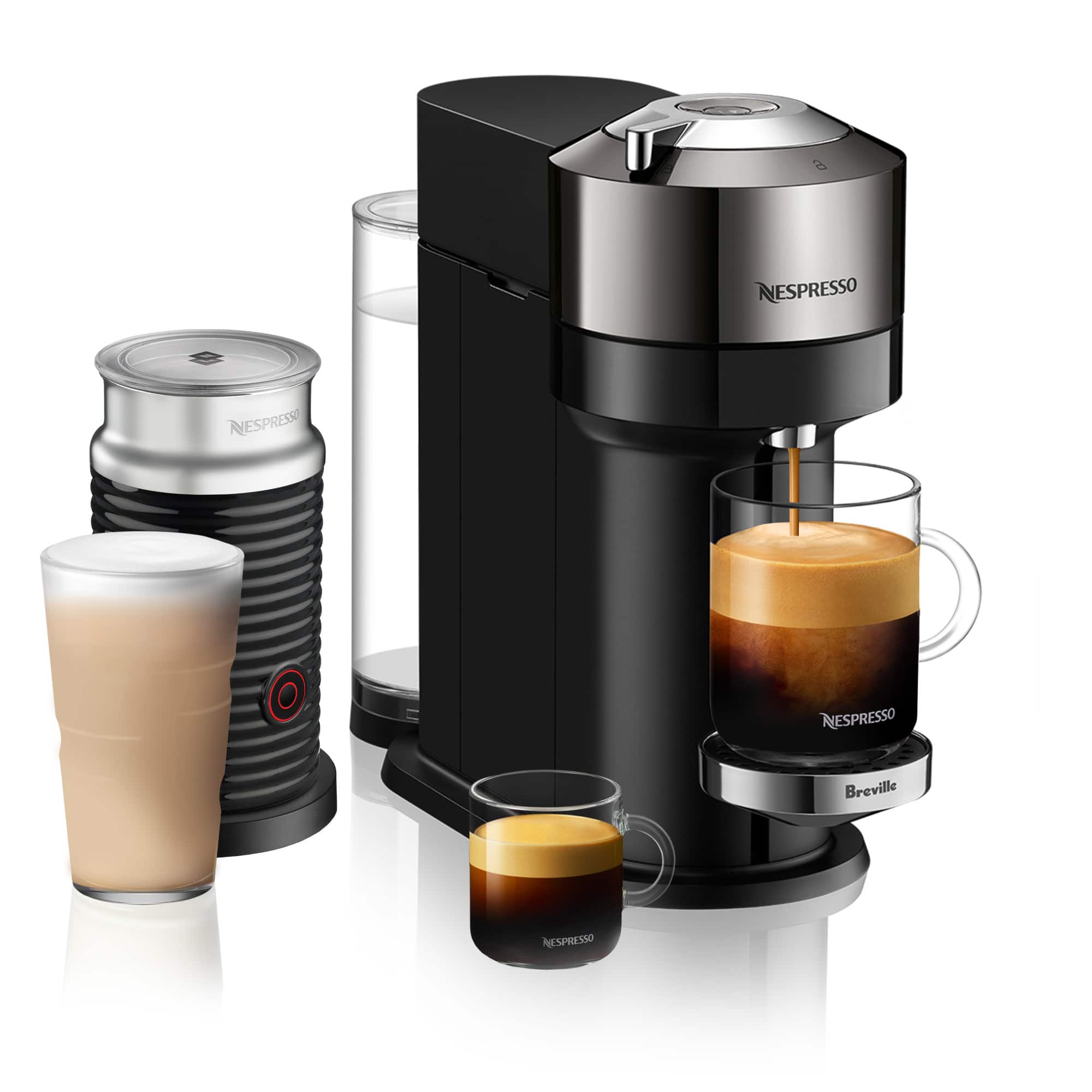 Nespresso - Vertuo Next Deluxe Bundle by Breville - Dark Chrome product image