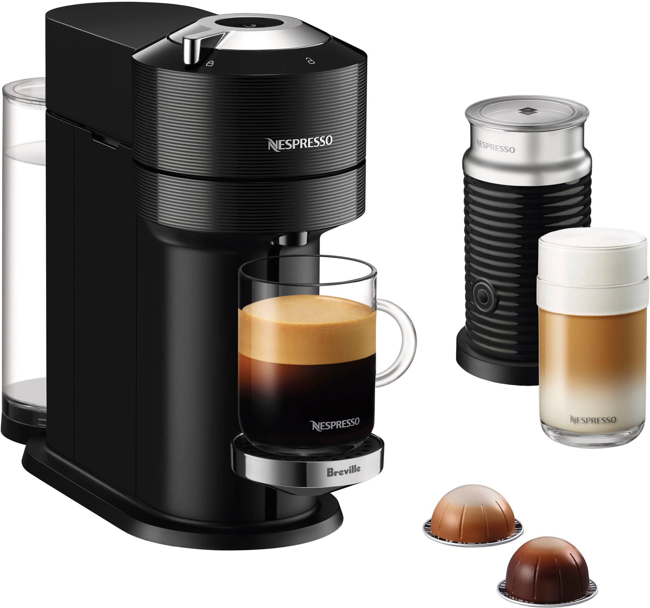 Nespresso - Vertuo Next Premium by Breville with Aeroccino3 - Classic Black product image