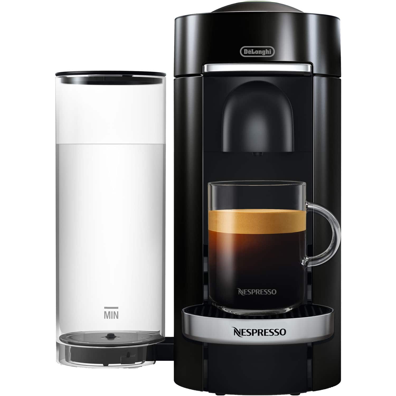 Nespresso - VertuoPlus Deluxe Coffee & Espresso Single-Serve Machine with Chrome Detailing - Piano Black product image