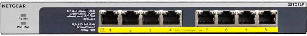 NETGEAR - 8-Port 10/100/1000 Gigabit Ethernet PoE/PoE+ Unmanaged Switch - Gray product image