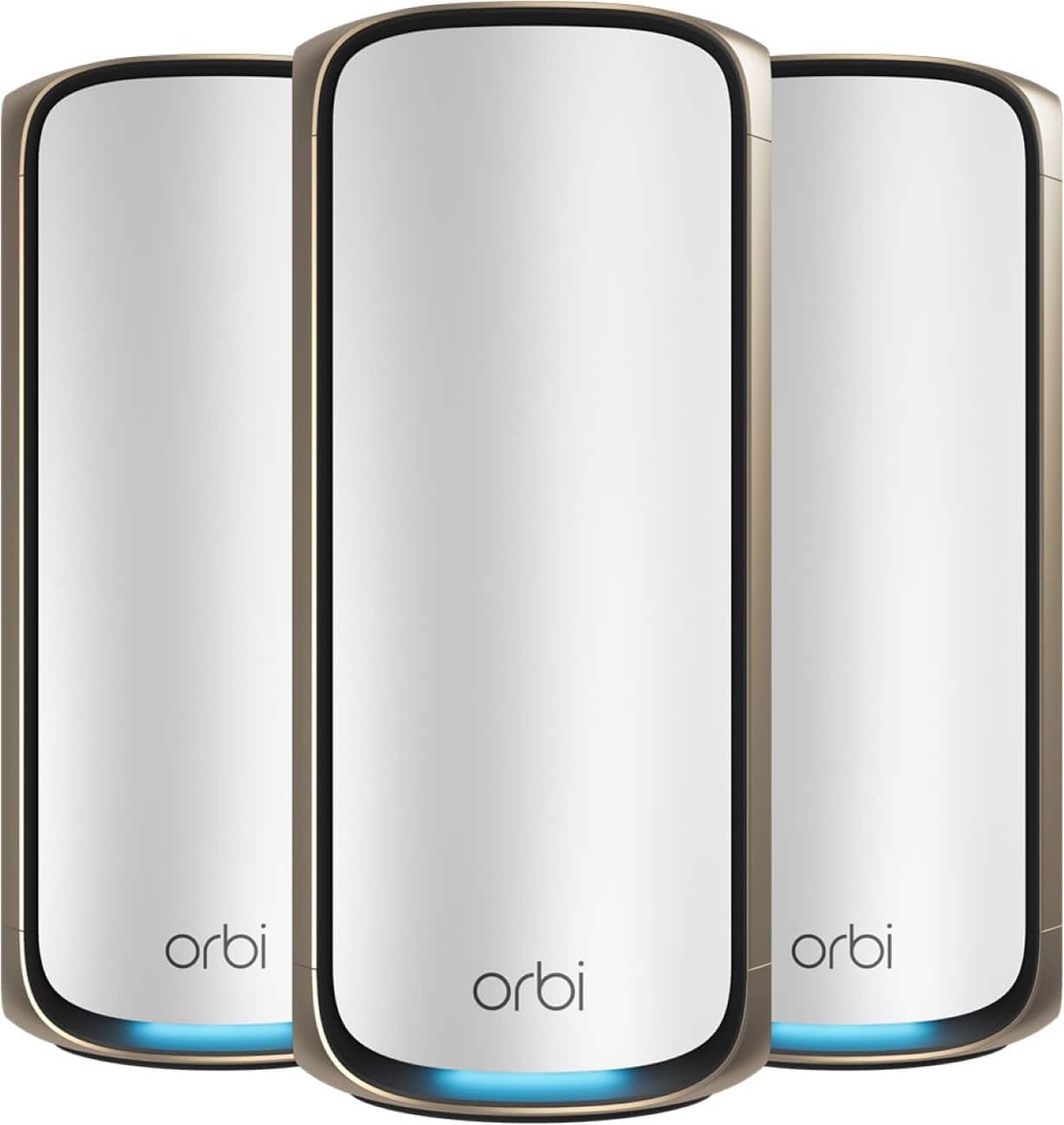 NETGEAR - Orbi 970 Series BE27000 Quad-Band Mesh Wi-Fi 7 System (3-pack) - White product image