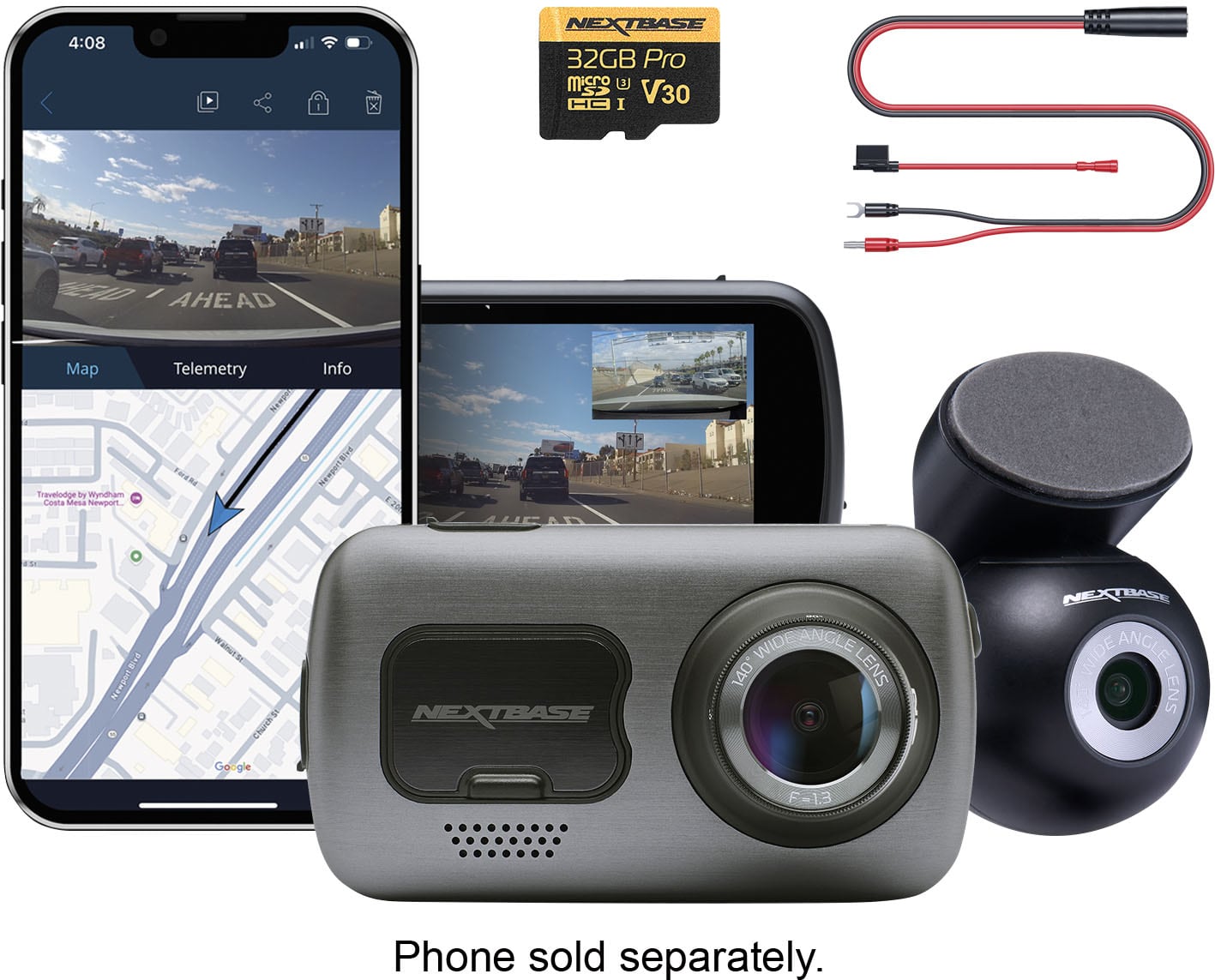 Nextbase - 4K 622GW Dual Channel Front & Rear Cam with 32GB SD, GPS, WiFi, Bluetooth & Night Vision, Image Stabilization, SO…