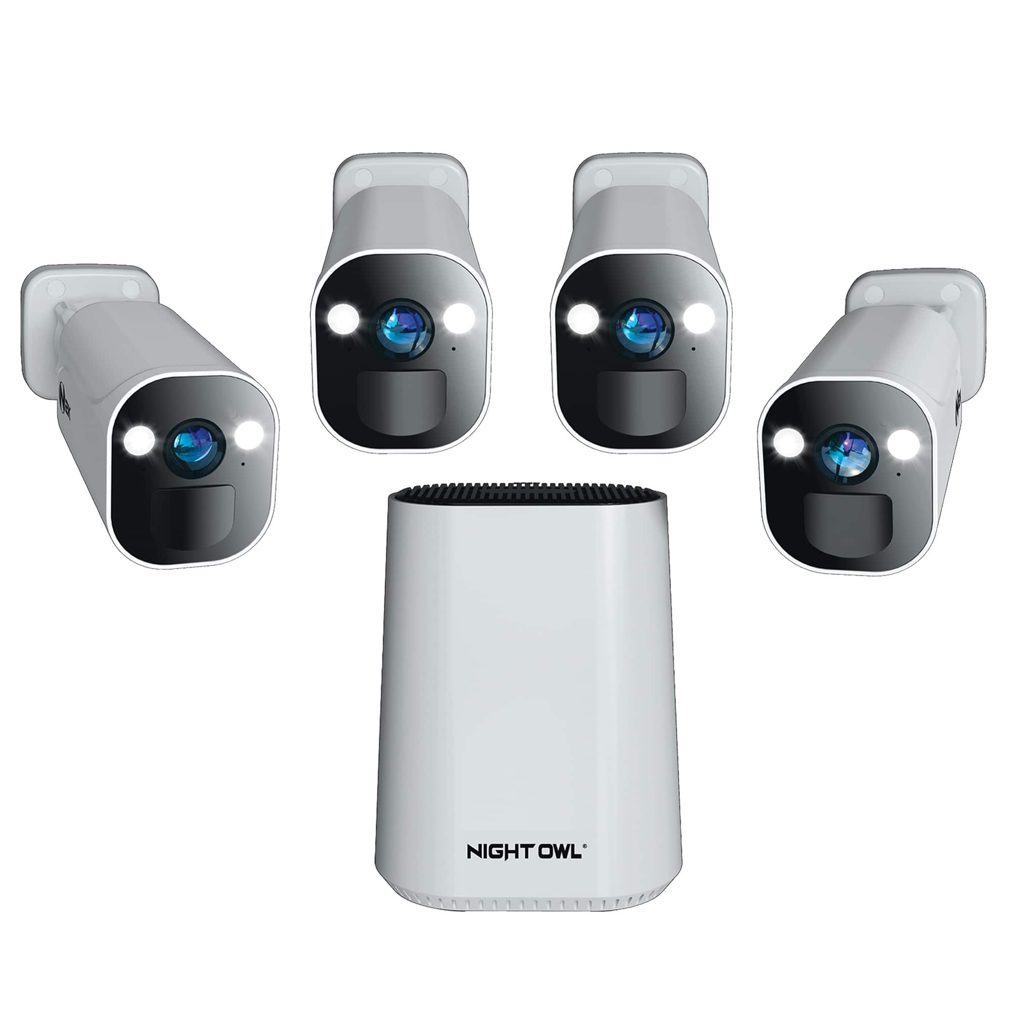 Night Owl - 8-Channel, 4-Camera Indoor/Outdoor Wire Free 2K 64GB Security System - White product image