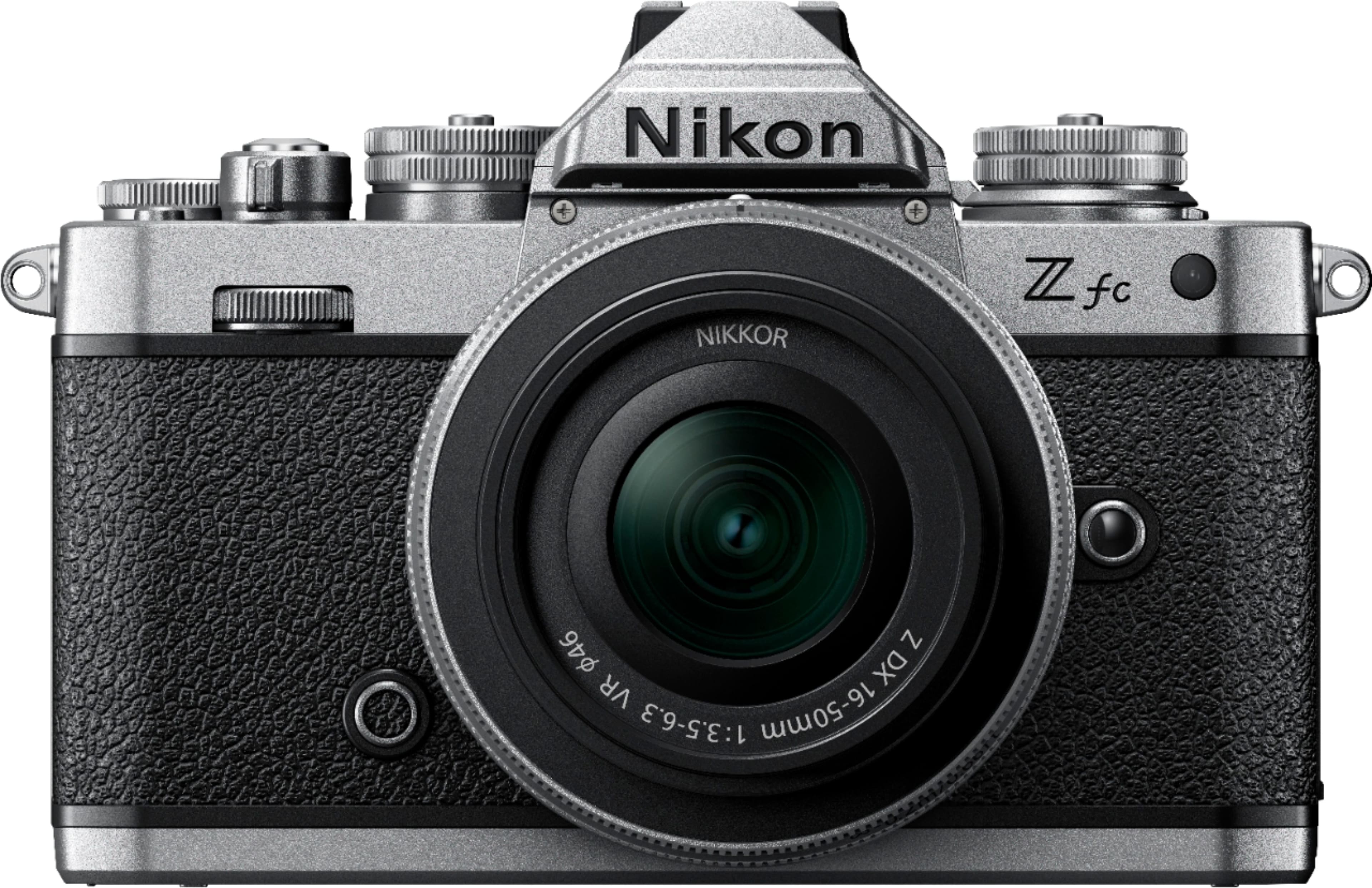 Nikon - Z fc 4K Video Mirrorless Camera w/ NIKKOR Z DX 16-50mm f/3.5-6.3 VR - Black/Silver product image