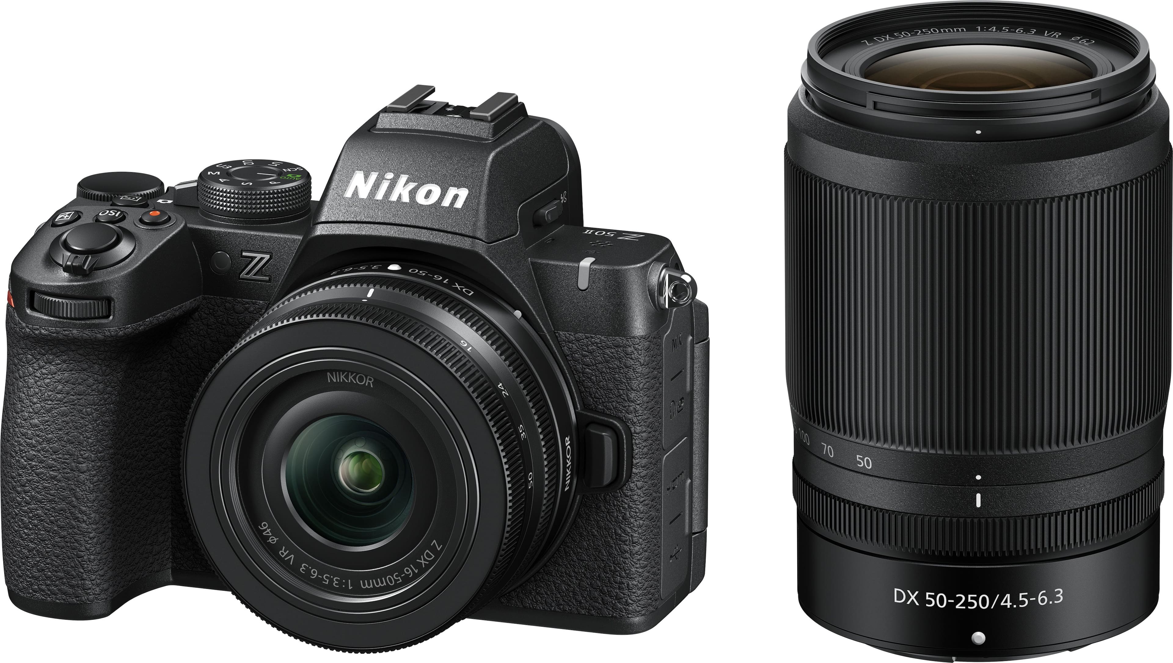 Nikon - Z50II Mirrorless Camera Two Lens Kit with NIKKOR Z DX 16-50mm f/3.5-6.3 VR and NIKKOR Z DX 50-250mm f/4.5-6.3 VR Len…