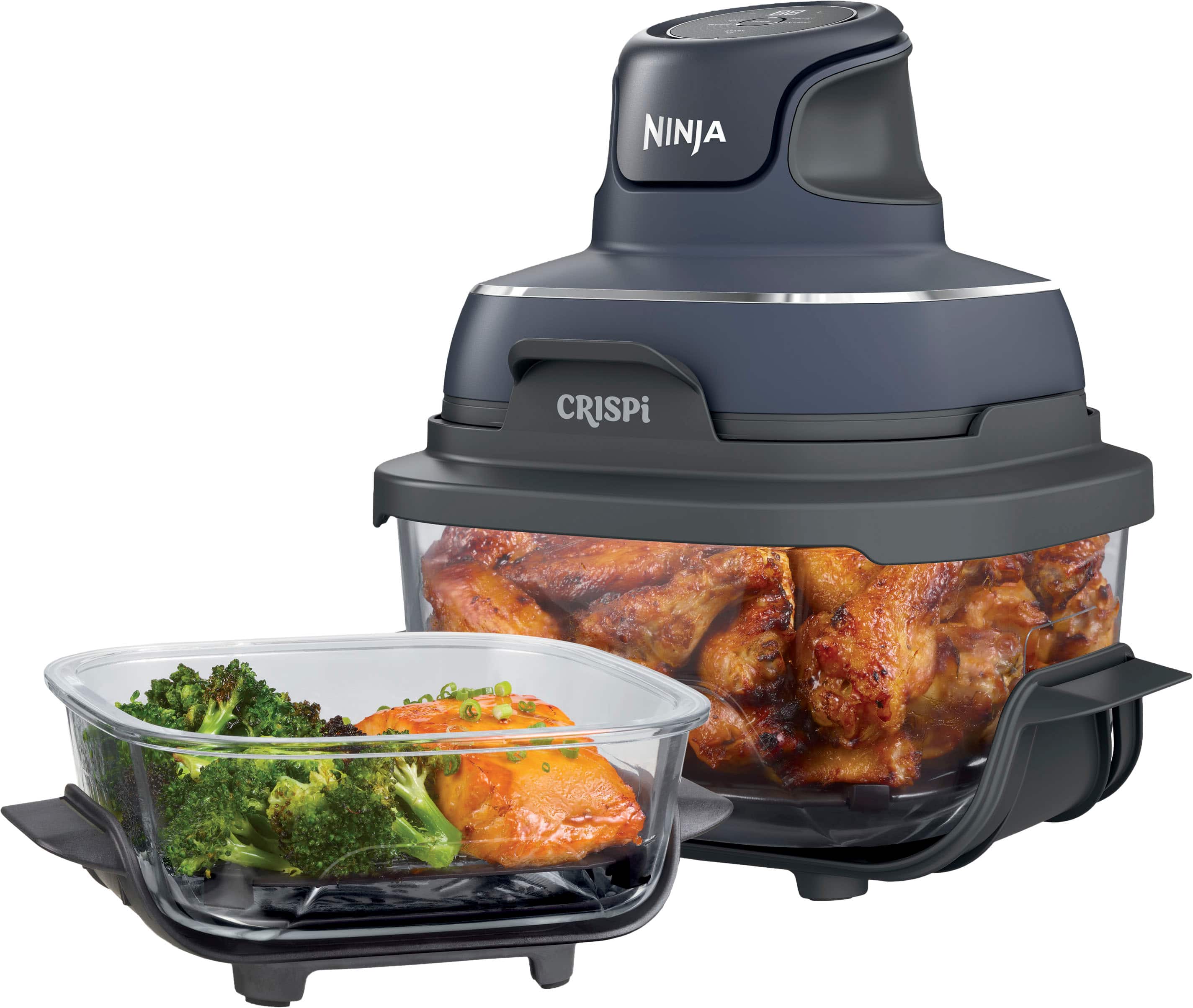 Ninja - Crispi 4-in-1 Portable Glass Air Fryer Cooking System - Gray product image