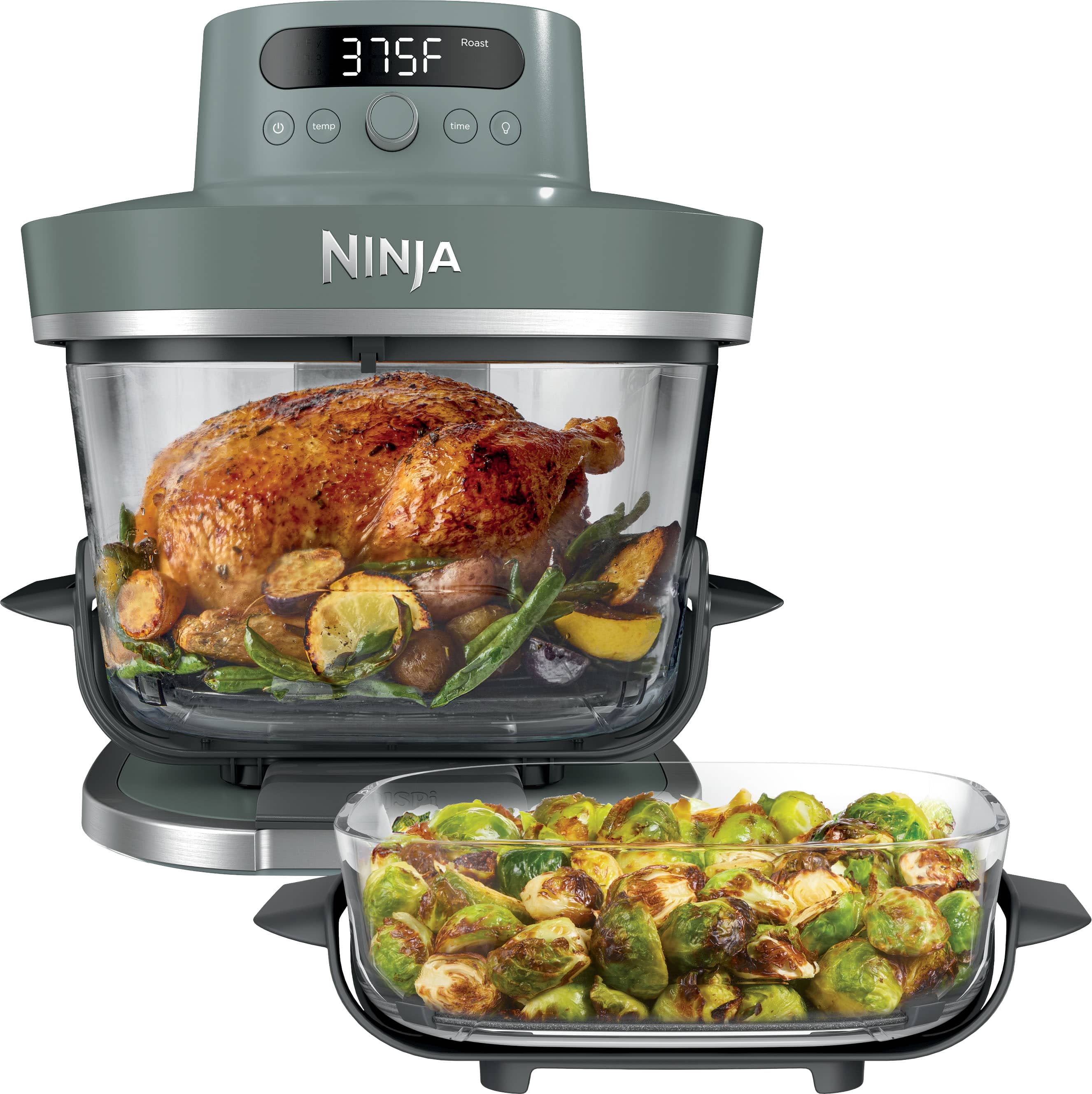 Ninja - Crispi Pro 6-in-1 Countertop Glass Air Fryer - Ash Gray product image