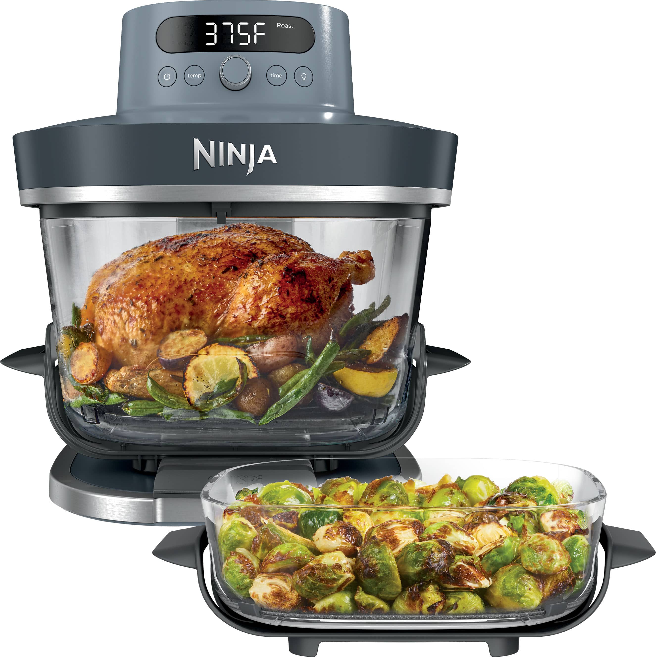 Ninja - Crispi Pro 6-in-1 Countertop Glass Air Fryer - Cyberspace product image