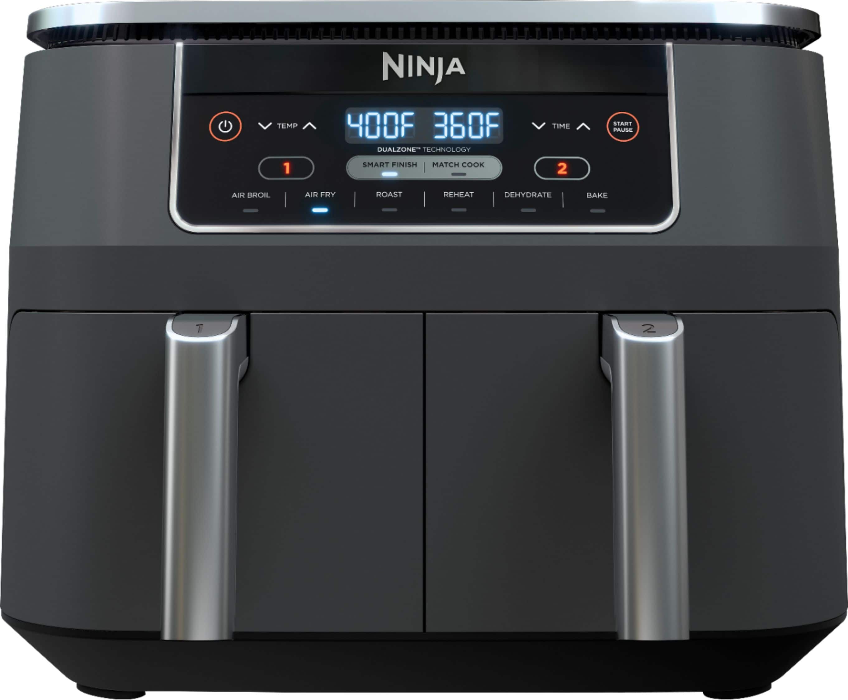 Ninja - Foodi 6-in-1 8-qt. 2-Basket Air Fryer with DualZone Technology & Air Fry, Roast, Broil, Bake, Reheat & Dehydrate - D…