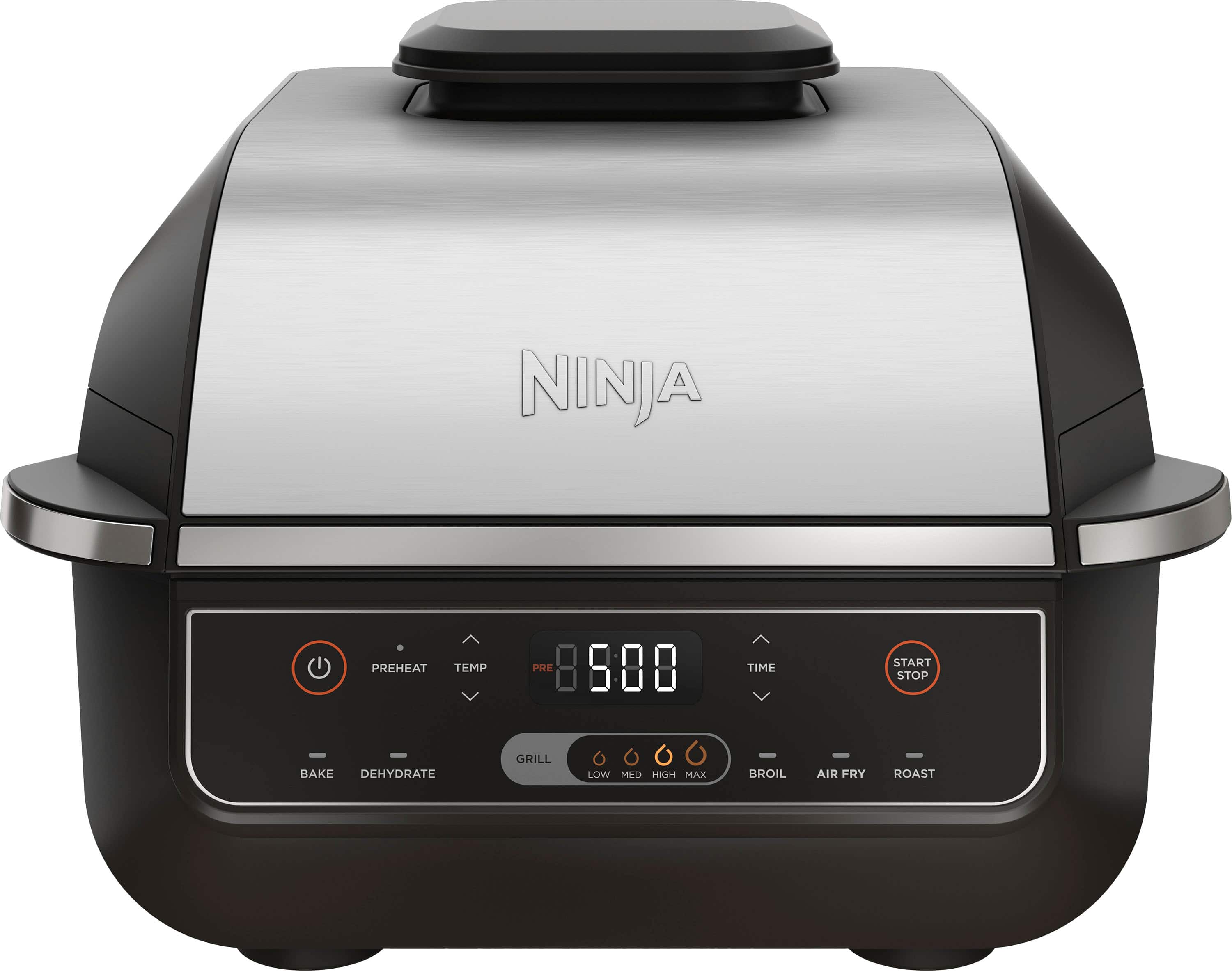 Ninja - Foodi 6-in-1 Countertop Indoor Grill with 4-quart Air Fryer, Roast, Bake, Broil, Dehydrate - Stainless Steel product…