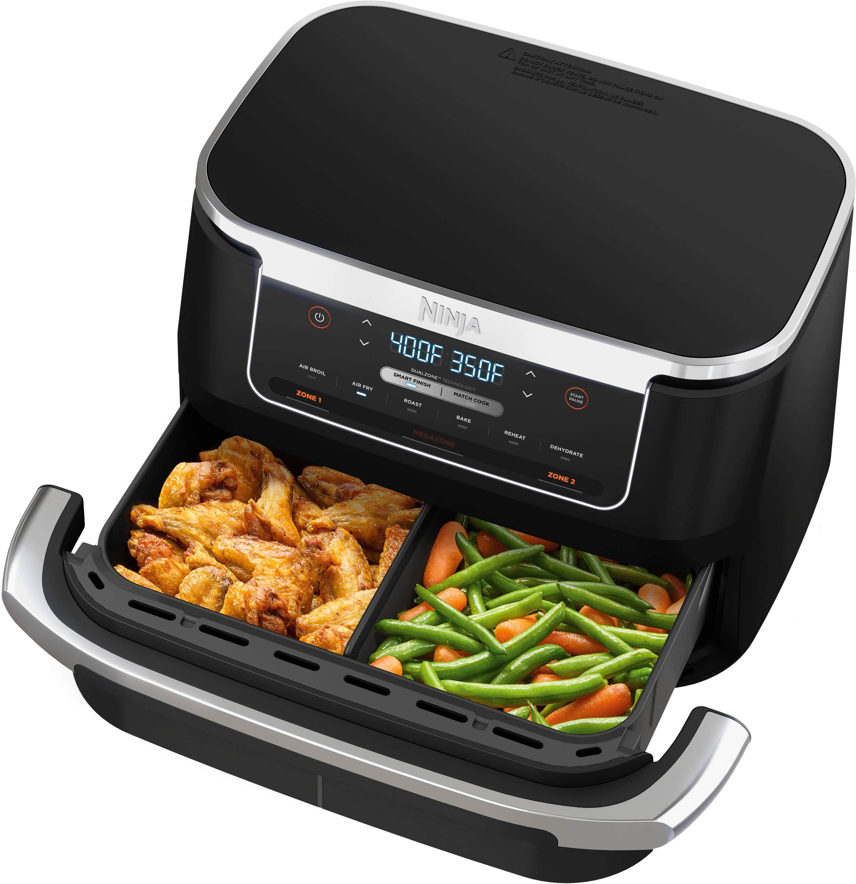 Ninja - Foodi DualZone FlexBasket Air Fryer with 7-qt MegaZone - Black product image