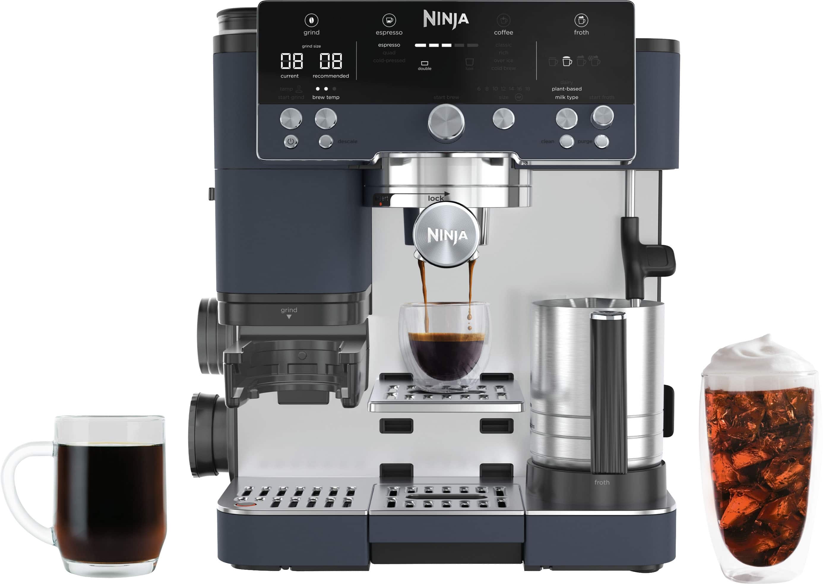 Ninja - Luxe Café Premier Series 3-in-1 Espresso, Coffee, and Cold Brew Machine with Grinder and Scale, and Hands-Free Froth…